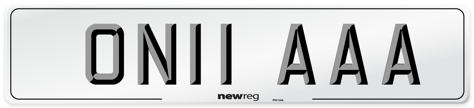 ON11 AAA Number Plate from New Reg